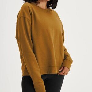Girlfriend Collective 50/50 classic sweatshirt sycamore athleisure loungewear